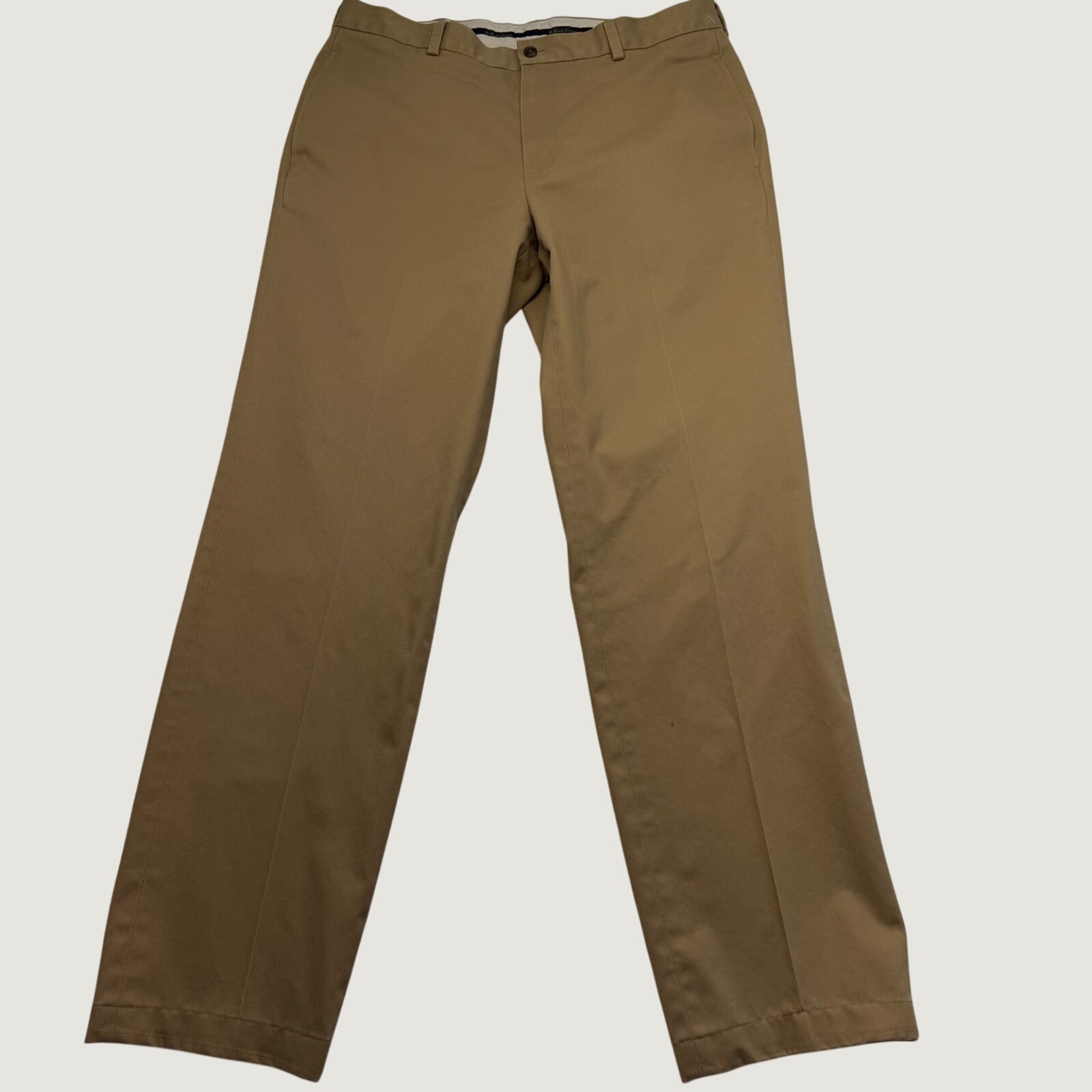 Brooks Brothers Clark Advantage Chino Pants Men's 36x34 Khaki Cotton Flat Front